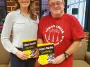 Glenn Hughes, KF5CTG, with Canton (Texas) Librarian Kristin Rose.